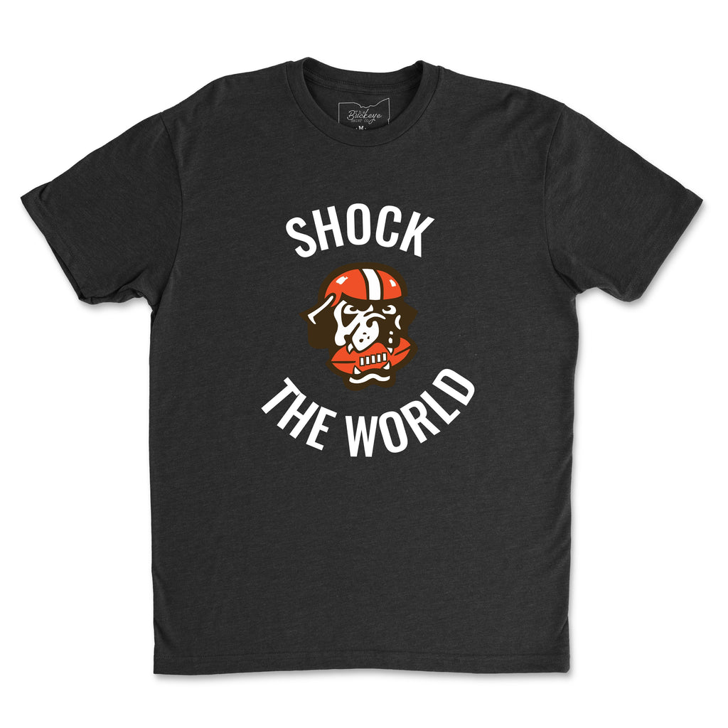 Cleveland Football - Shock the World T-Shirt - Buckeye Shirt Co.