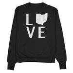 Load image into Gallery viewer, Distressed Ohio Love Crewneck - Buckeye Shirt Co.
