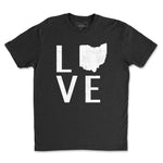 Load image into Gallery viewer, Distressed Ohio Love T-Shirt - Buckeye Shirt Co.
