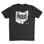 Load image into Gallery viewer, Distressed Ohio Proud T-Shirt - Buckeye Shirt Co.
