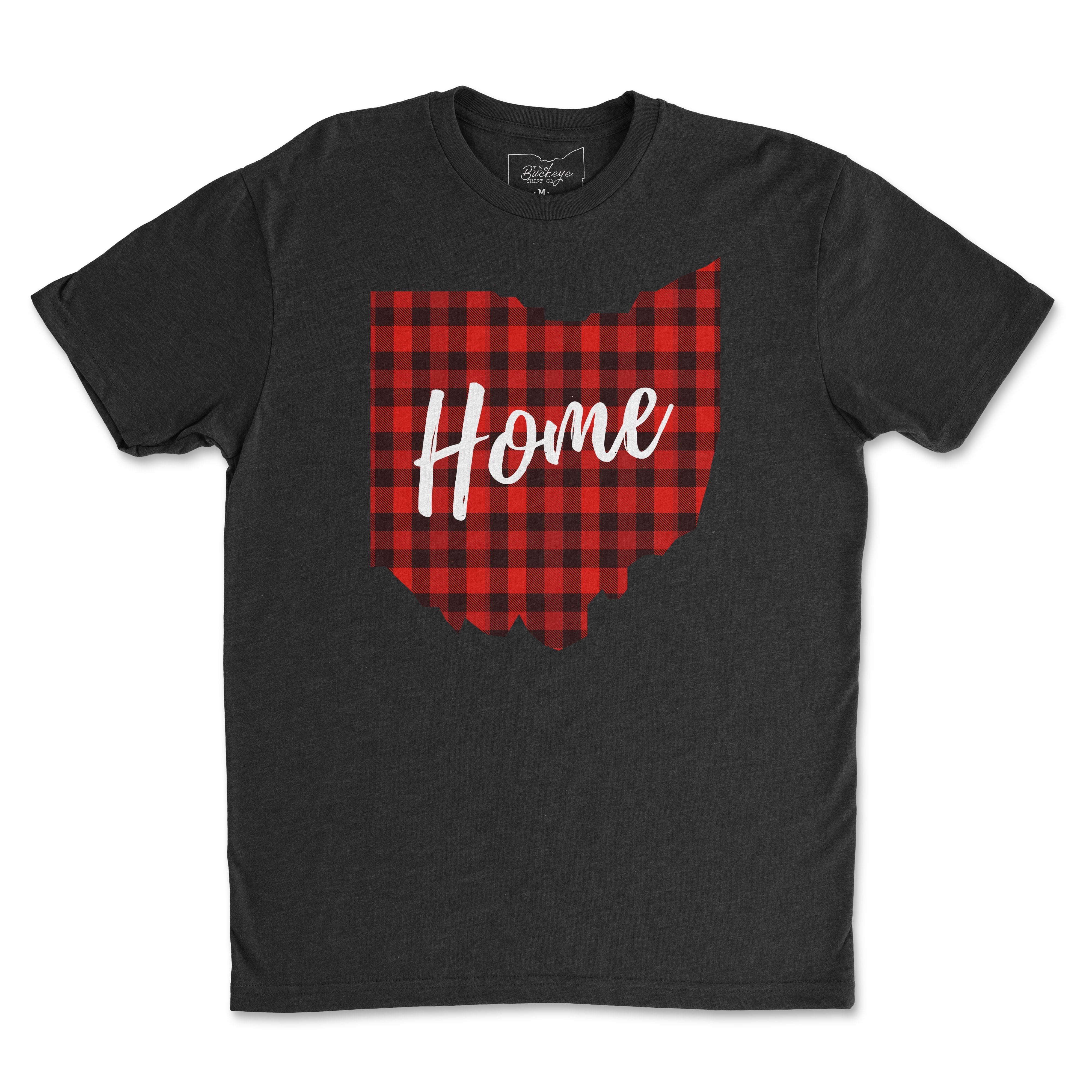 Plaid Ohio Home T-Shirt - Buckeye Shirt Co.